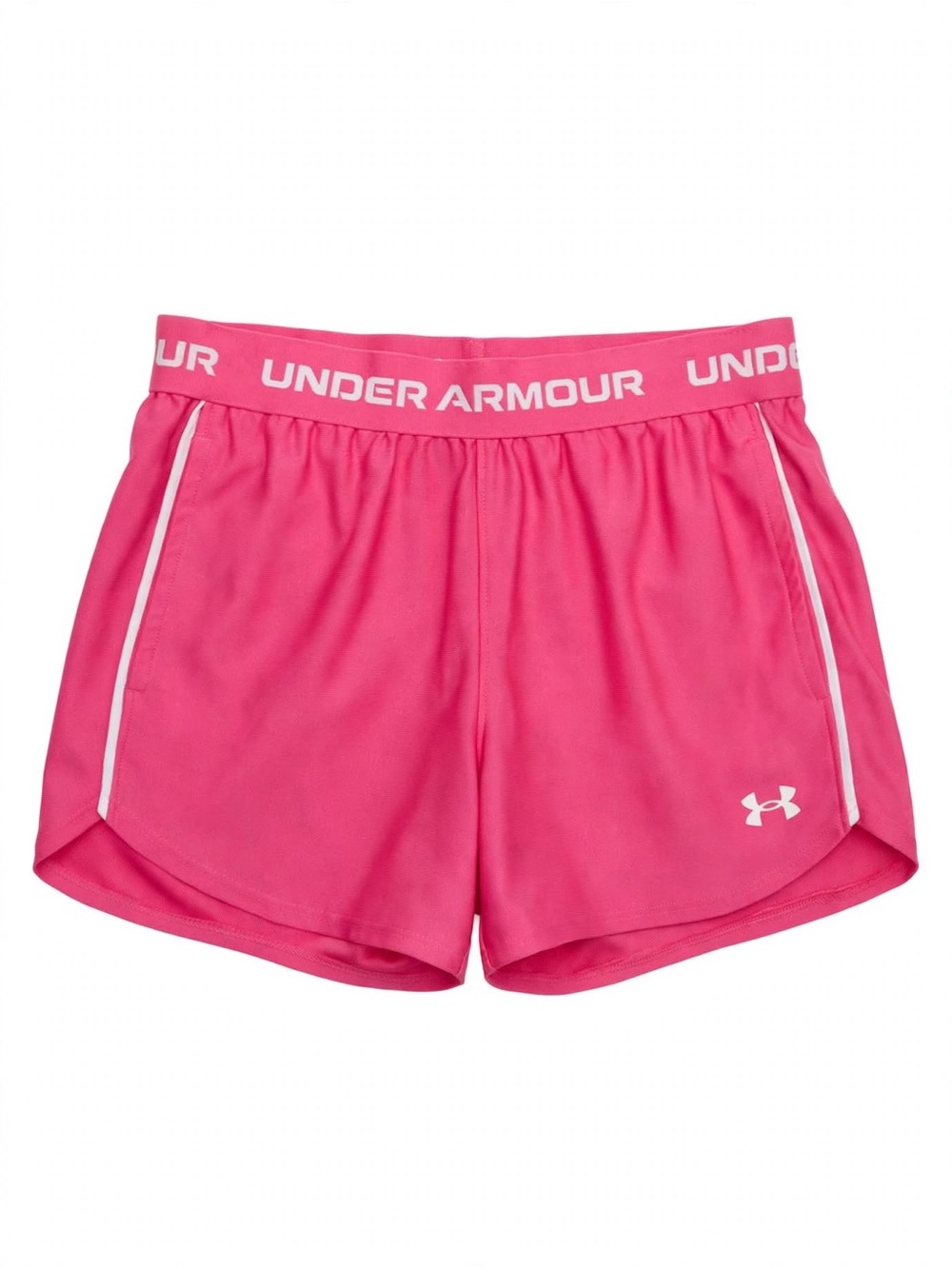 Under Armour Hot Pink Women's Athletic Shorts with White Accents